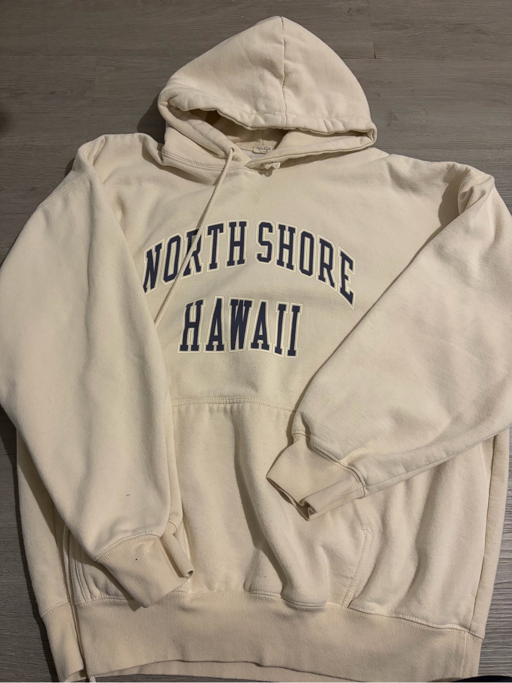 Brandy Melville John Galt Hawaii Oversized Hoodie Off-White